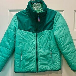 C9 by Champion Puffer Jacket, Green Color Block, Fleece-Lined, Girls 10/12
